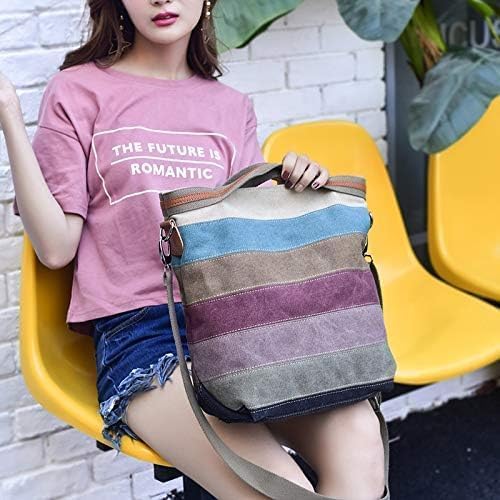 CVFAJI Women's Canvas Hobo Handbag, Multi-Color Tote Crossbody Bag | Shoulder Bag, Top Handle, Tote, Crossbody, Casual Messenger