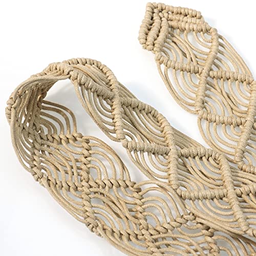 Suyi Boho Belt for Women Braided Woven Belts Bohemian Waist Belts for Dress - color: Beige 1