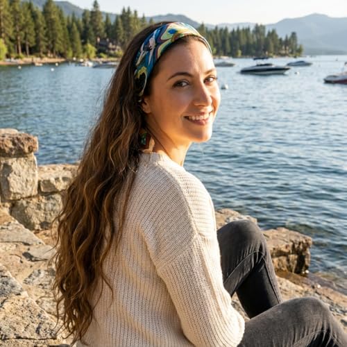 Women's Small 21 inch 100% Silk Scarf Bandana for Head Neck Hair | 100% Mulberry Silk Lightweight Designs Gift-Ready Packaging For Hair Fashion 21"x21" Printed - color: 203multicolor