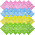 Suhine 24 Pcs Bandanas Bulk for Women Men 22 x 22 Inch Paisley Outdoor Headband Cowboy Handkerchief Summer - color: Candy Colors