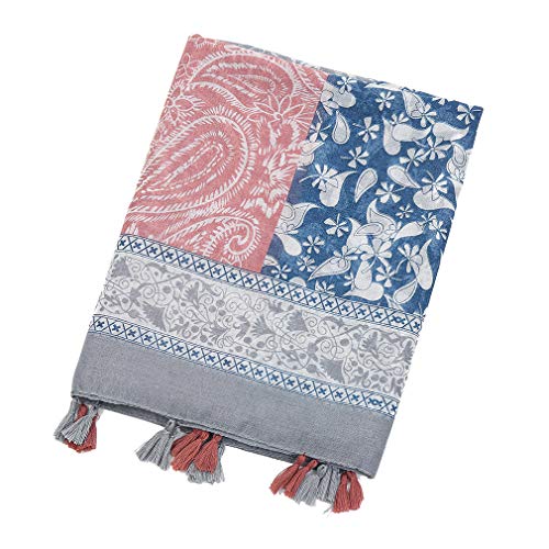 Yeieeo Boho Scarf for Women Lightweight Floral Printed Scarf Fall Winter Fashion Fringed Shawl - color: Floral 8