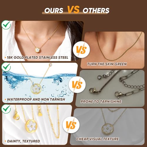KSF Gold Lariat Necklace for Women Y Shaped Layered CZ Drop Chain | Y shaped necklace; Layered CZ detail; Long lariat style; Gift for her - color: Gold-6