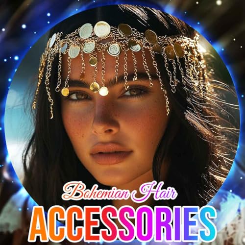 CLOACE Boho Sequin Head Chain Gold Headpiece Hair Chains Festival Costume Headband Hair Accessories for Women