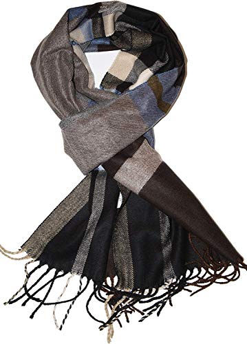 VERONZ Super Soft Classic Cashmere Feel Winter Scarf - color: Big Plaid 1