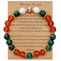 Strong Healing Crystal Bracelet 8MM Genuine Stone Bracelet Lucky Beaded Bracelet Chakra Bracelet 6.5 inch Positive Energy Inspirational Gifts for Women Mom - style: Christmas