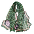 E-Clover Unique Fashion Women's Scarf Chiffon Sheer Scarves for Women Lightweight - color: Green Clover