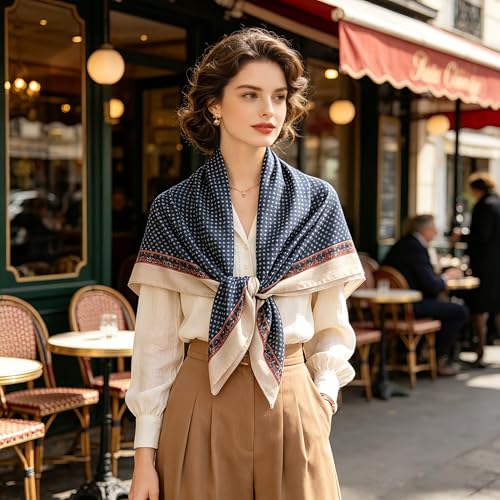 41" Large Square Scarf Hairscarf Fashion Scarves Hair Wrapping Scarfs Night Sleeping Headscarf for Women B06 - color: B0622