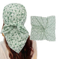 Bandanas for Women Men 21"x21" Floral Headband Scarf Versatile Hair Bandana Square Head Scarf - color: Mint Light Green