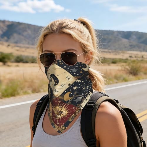 Head Scarf Hair Neck Scarves for Women Fashion Silk Satin Purse Bag Scarfs Handbags Bandana Neckerchief - color: Black Goth Constellation