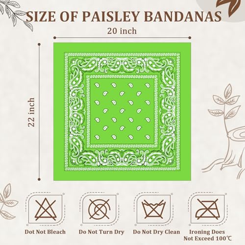 12 Pack Bandanas Unisex Paisley Cowboy Bandanas Bulk Multi Purpose Headband Scarf for Men Women Costume - color: 4 Color Assorted, style: Classic
