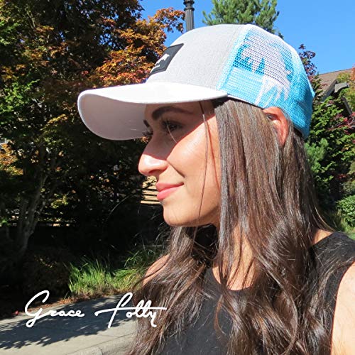 Grace Folly Beach Trucker Hats for Women- Snapback Baseball Cap for Summer - color: Palm Beach