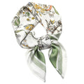 Stlvoll 27.5" Silk Neck Scarf of Women's Fashion Head Scarf Square Neck Satin Scarfs for Bag Hair Scarves Gift - color: Butterfly/Green