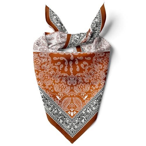 dscarf Womens Neck Scarf 21"x21" Small Square | Headband Scarf Ethnic Bandana Head Scarf Flowering Breathable Lightweight - color: Ethnic Design 6