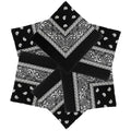 MDSTYLE 6 Pack 100% Cotton Bandanas 22” x 22" for Men & Women Paisley Handkerchief Headband Scarf Bandana - color: Black