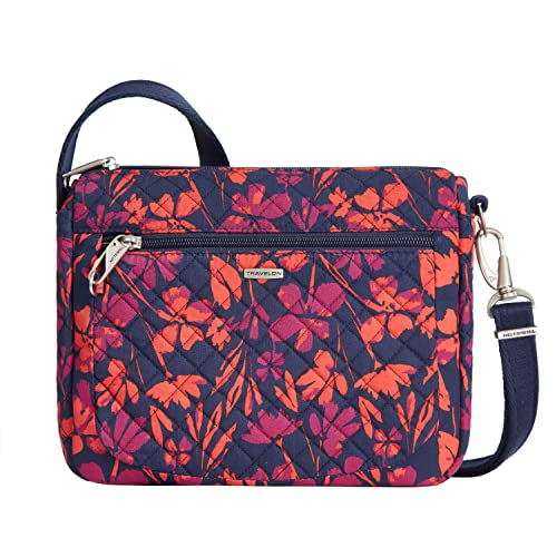 Travelon Anti-Theft Classic Small East/West Crossbody - color: Painted Floral
