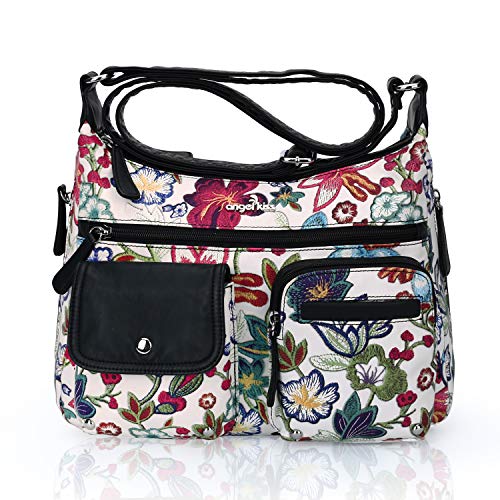 Angel Kiss Crossbody Bags for Women, Ladies Shoulder Handbags and Purses Medium Faux Leather Pocketbooks | Ladies - color: Red/Black