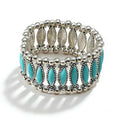 Western Bracelets for Women Vintage Chunky Turquoise Cuff Bracelet Turquoise Country Bracelets Adjustable Boho Cuff Bracelet Western Country Costume Jewelry Accessories - style: Style12
