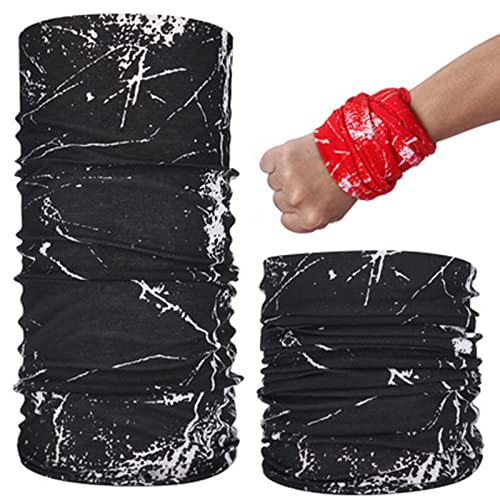 12-30 Pieces Neck Gaiters Scarf Head Wrap Headwear Balaclava Face Mask Sun Bandanas for Women Men Running,Cycling,Fishing - color: 30 Colors With Pattern