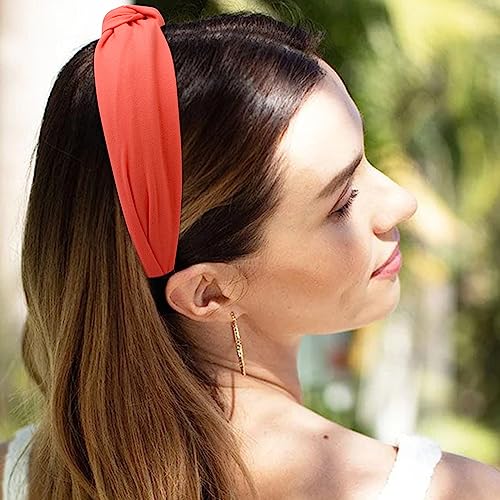 VELSCRUN Hairband, 12 Pack Colorful Headbands for Women Non Slip Wide Girls Head Bands Cute Boho Natural Knotted Headbands Hair Accessories Womens Fashion - color: headbands 15