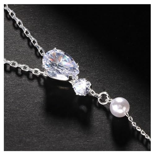 Bride Backless Rhinestone Waterdrop Body Chain Belly Waist Necklace - color: Silver