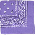 Raylarnia Bandana Multi-Purpose 100% Cotton Headbands for Women, 22 inch Paisley Cowboy Bandanas for Men - color: Lavender