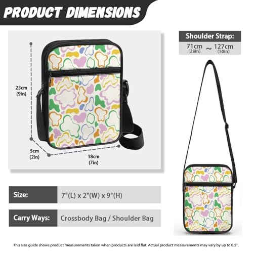 Womens Crossbody Bag Cell Phone Purse Wallet Small Shoulder Handbag for Workout Travel Gym - color: Cartoon Swoon