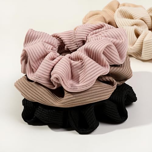 8 Hair Scrunchies for Women - Hair Ties No Damage Both for Thick Hair or Thin Hair Curl Hair No Crease Scrunchies Ponytail Holder No Hurt Your Hair - color: 8Mixed Color