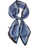kcctoo 59” Long Silk Like Head Scarf Women's Fashion Square Neck Satin Scarfs for Bag Hair Scarves Gift 59 * 5.9” - color: R1 Blue Wave Dot 59" X 5.9"