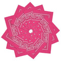 12 Pack Bandanas Unisex Paisley Cowboy Bandanas Bulk Multi Purpose Headband Scarf for Men Women Costume - color: Hot Pink, style: Classic