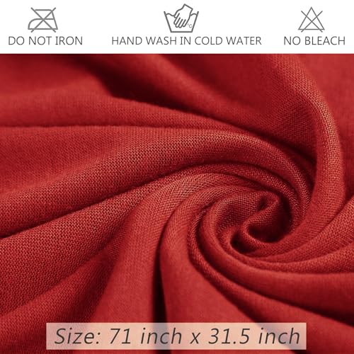 Head Wraps for Black Women African Head Wrap Lightweight for Women Long Plain Turban Hair Scarf Scarves - color: 1 Pc-wine Red