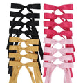 WORTL Hair Bows Clips Coquette Ribbon Bowknot with Long Tail Princess Hair Bows French Barrettes Hair Accessories for Women Girls 16PCS (Rose red, Pink, Yellow, Black) - color: Rose red, Pink, Yellow, Black