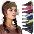 Olbye Boho Headband Turban Elastic Head Wrap Bandana Colorful Head Band Cover Yoga Hair Band Hair Accessories for Women and Girls 8Pcs