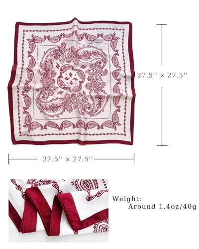 Satin Bandana Headscarf for Women Silky Hair Scarves for Fashion Lightweight - color: 27-red and White Dolphins
