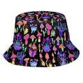 NASIAN Psychedelic Trippy Rave Bucket Hats for Women Men Outdoor Travel Beach Sun Hat Festival Outfits - color: Trippy Mushroom