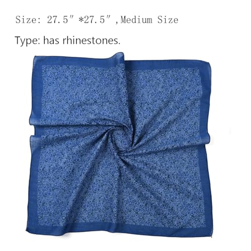K-Elewon 27.5” Women Medium Square Scarf Head Scarf- 2PCS Neck Scarf Hair Scarf Head Sleeping Wraps Scarfs for Women H07 - color: Se05(2pcs)