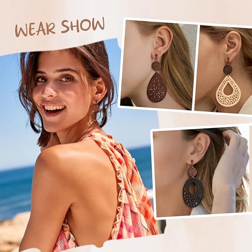 Thunaraz Clip on Dangle Earrings for Women - Bohemian Trendy Clip on Earrings Lightweight Comfortable Earrings Hypoallergenic Drop Clip ons for Non-pierced Ears Women - style: Style A