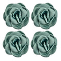 Sanrich Women's Brooches 4pcs Rose Flower Hair Clip Mexican Hair Flowers Clips Hairpin Brooch Tea Party Hats Headpieces (aqua blue) - color: aqua blue