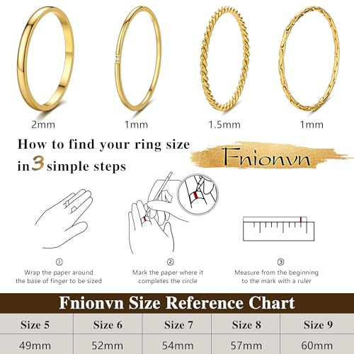 Stackable Rings for Women Non Tarnish Gold Rings Dainty Stainless Steel Knuckle Rings Set Trendy Womens Rings Summer Jewelry Thin Bands Statement Ring Summer Gifts for Women