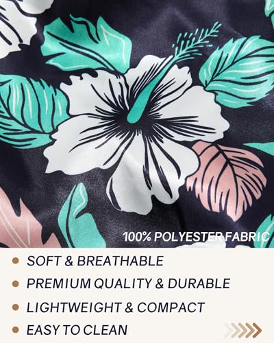 AWAYTR Long Satin Bonnet for Braids - Elastic Silk Hair Bonnets for Sleeping Night Cap Stretchy Tie Band for Women（Flower D） - color: Flower D