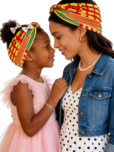 4 PCS African Head Wraps for Black Women, Boho Headbands, Non Slip Wide Headbands for Women, Workout Head Bands for Women's Hair (Multicolor B) - color: Multicolor B