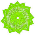 12 Pack Bandanas Unisex Paisley Cowboy Bandanas Bulk Multi Purpose Headband Scarf for Men Women Costume - color: Lime Green, style: Classic