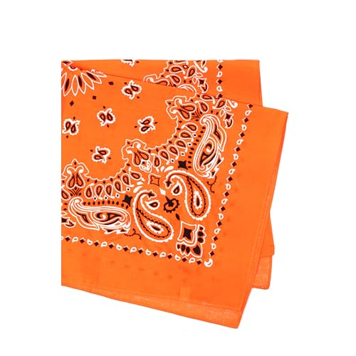 Rothco Trainmen Paisley Bandana - Standard - 22" X 22" - color: Orange