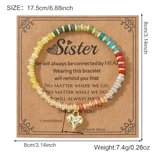 Colorful Beaded Bracelets for Women Boho Multicolor Gold Plated Beads Bracelet Adjustable Statement Bracelet Gift Summer Beaded Jewelry