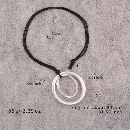Chunky Necklace for Women Boho Pendant Necklace Statement Western Choker Necklaces for Women Vintage Bohemian Jewelry - style: Bohemian Long Necklaces