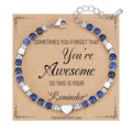 TONY & SANDY Tiny Beaded Bracelets for Women, Sometimes You Forget You're Awesome Gift, Unique Gifts for Women, Mom, Daughter, Wife, Coworker, Best Friend, Bestie, Granddaughter - style: Lapis Lazuli