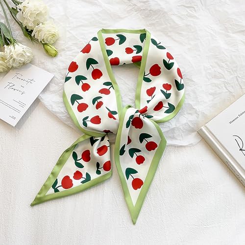 4 Pack Purse Scarf Handbags For Women,Boho Scarrves for Bag Hair Accessories Handle Fashion Lightweight - color: Green