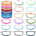 Hicarer 30 Pieces Adjustable Woven Anklets Bracelets Bohemian Braided Rope Bracelets Waterproof Wax Coated Anklets for Women - color: Colorful