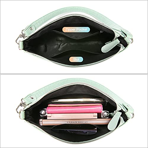 Loiral Small Purse for Women, Retro Classic Tote HandBag Shoulder Bags Clutch Purse - color: Light Green