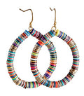 Bohemian Multi-Colored Sequin Hoop Gold Earrings - SPUNKYsoul Collection… - style: MEDIUM DISC TEARDROP