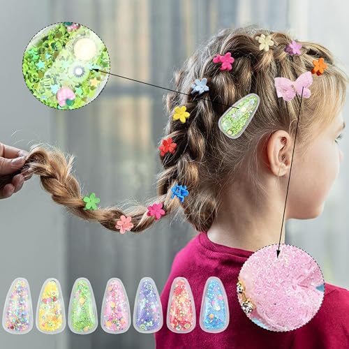 252 Pcs Hair Accessories for Girls, Back to School Hair Accessory Gift Hair Stuff Including Jewlry Box,Hair Clips,Hair Barrettes,Hair Ties,Hair Bows for Little One Teen Age 3-12 - color: P-PINK